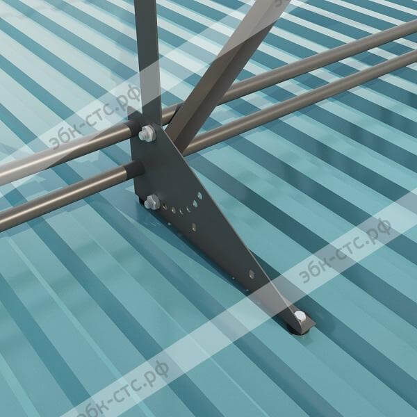 Кровельное ограждение комбинированное СТС «Универсальное» 3 опоры, фото 3
